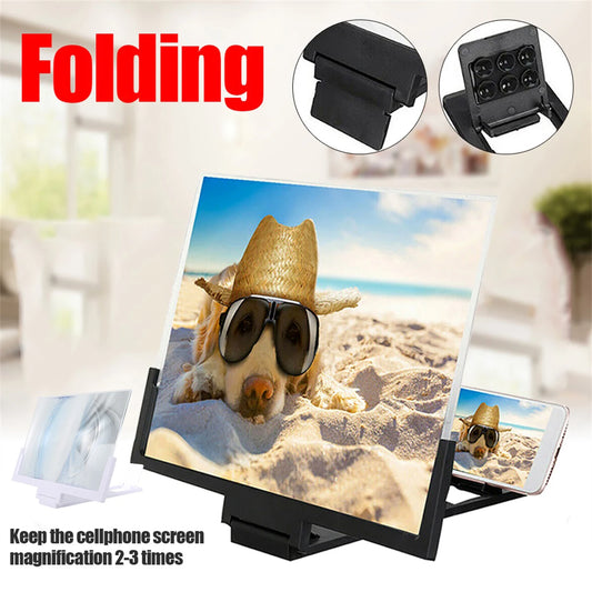 14 Inch Mobile Phone Screen Amplifier 3D Magnifying Glass Stand Magnifier HD Video Amplifier Phone Stand Enlarged Screen Bracket