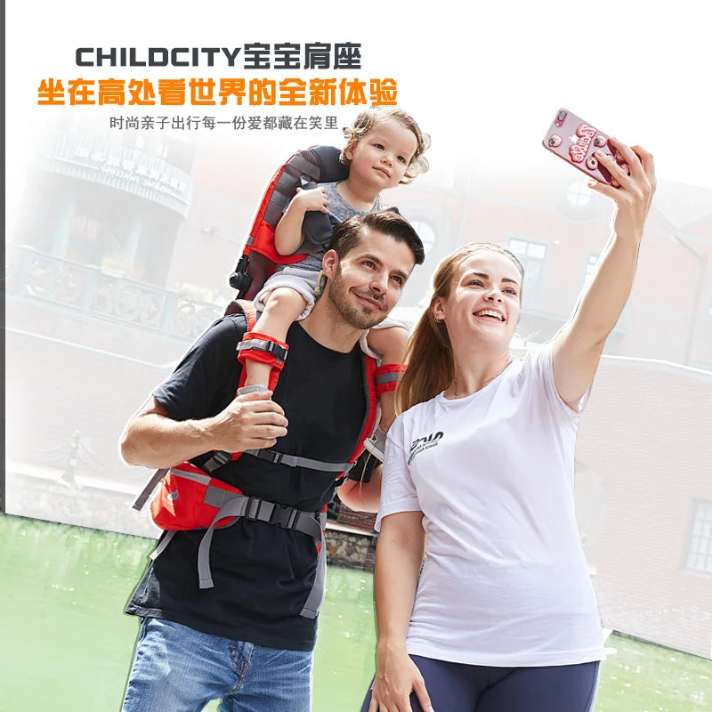 Child Shoulder Carrier Baby Toddler Hiking Backpack Ankle Straps Hands-Free Foldable Shoulder Saddle Holds a 44.1lb Toddler for