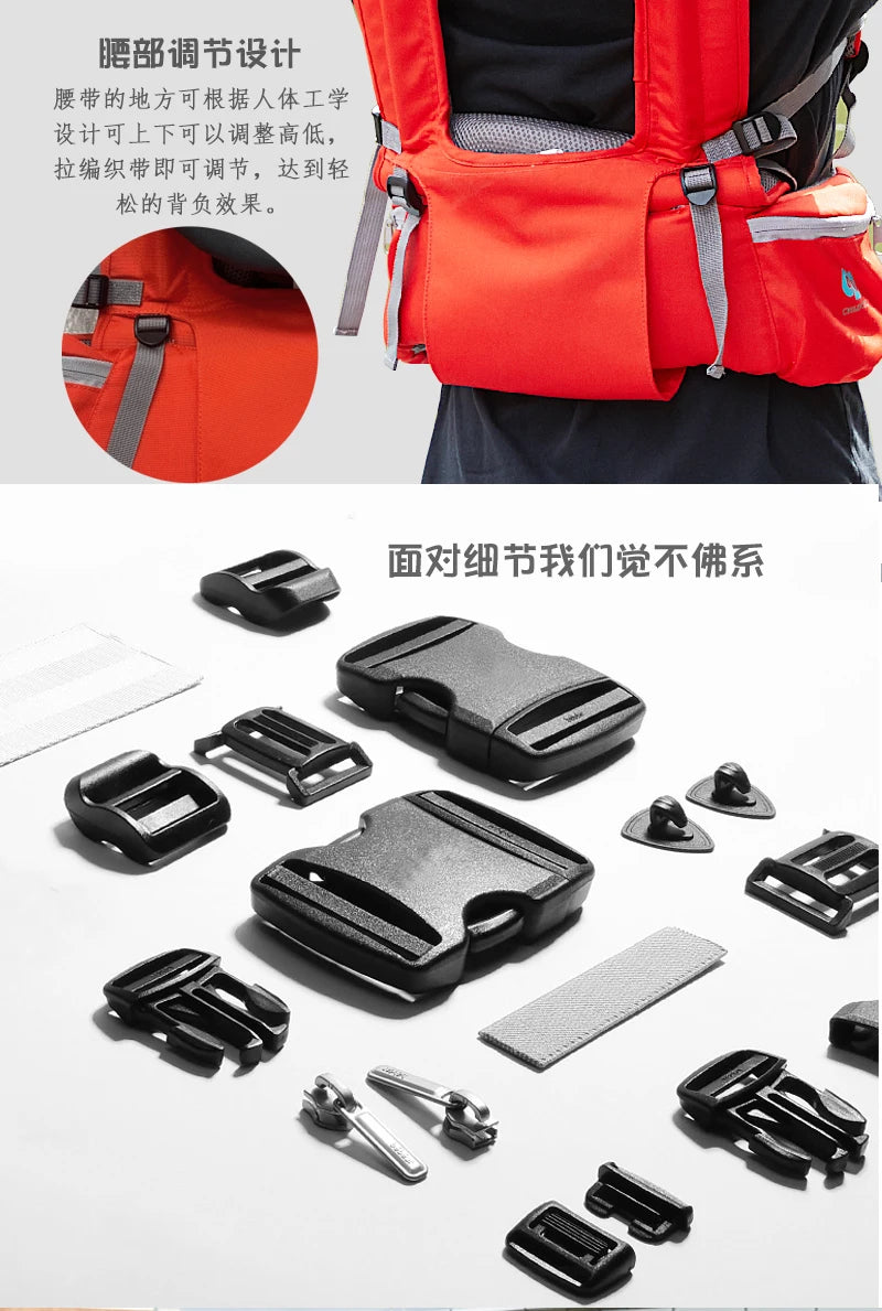 Child Shoulder Carrier Baby Saddle Hiking Backpack Foldable Shoulder Saddle Ankle Straps Hands Free for Ergonomic Seat Holds up