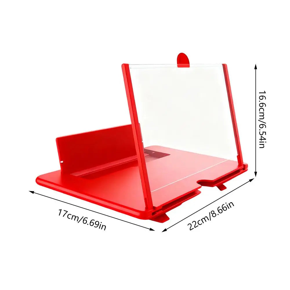Phone Screen Magnifier 3D HD Desktop Projector Mobile Screen Magnifier for Seniors Video Watching Movie Night Home Travel Break