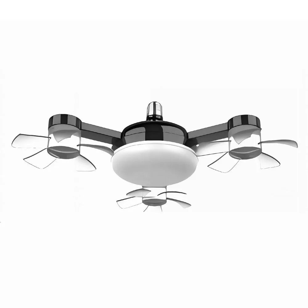 Creative 2 in 1 Ceiling Fan Remote Control 3 Gears Dimming Hanging Fan with LED Light Quiet Eye Protection Ceiling Lamp Bedroom