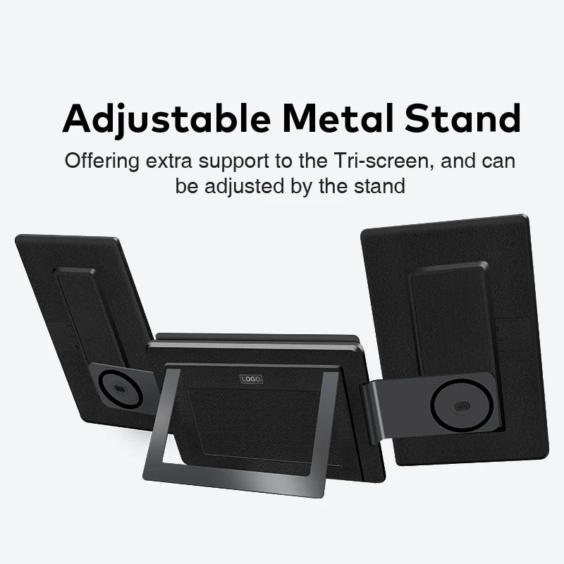 Portable Monitor 16 Inch Triple Monitor Screen Extender for Laptop 1920x1200 IPS Display Desktop Monitor Extension for Office