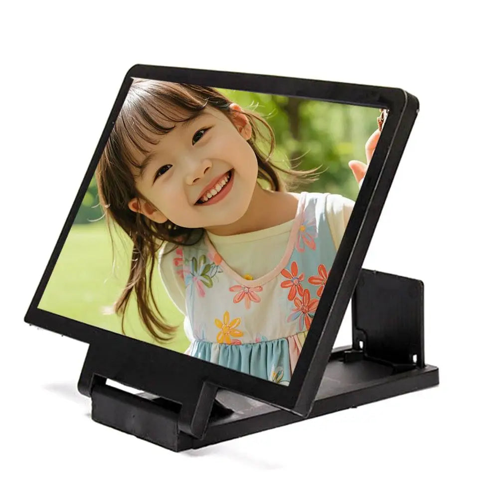 3D HD Mobile Phone Screen Amplifier Stand Pull Out Foldable Cell Phone Screen Enlarger Stand Holder for Enhanced Movie Watching