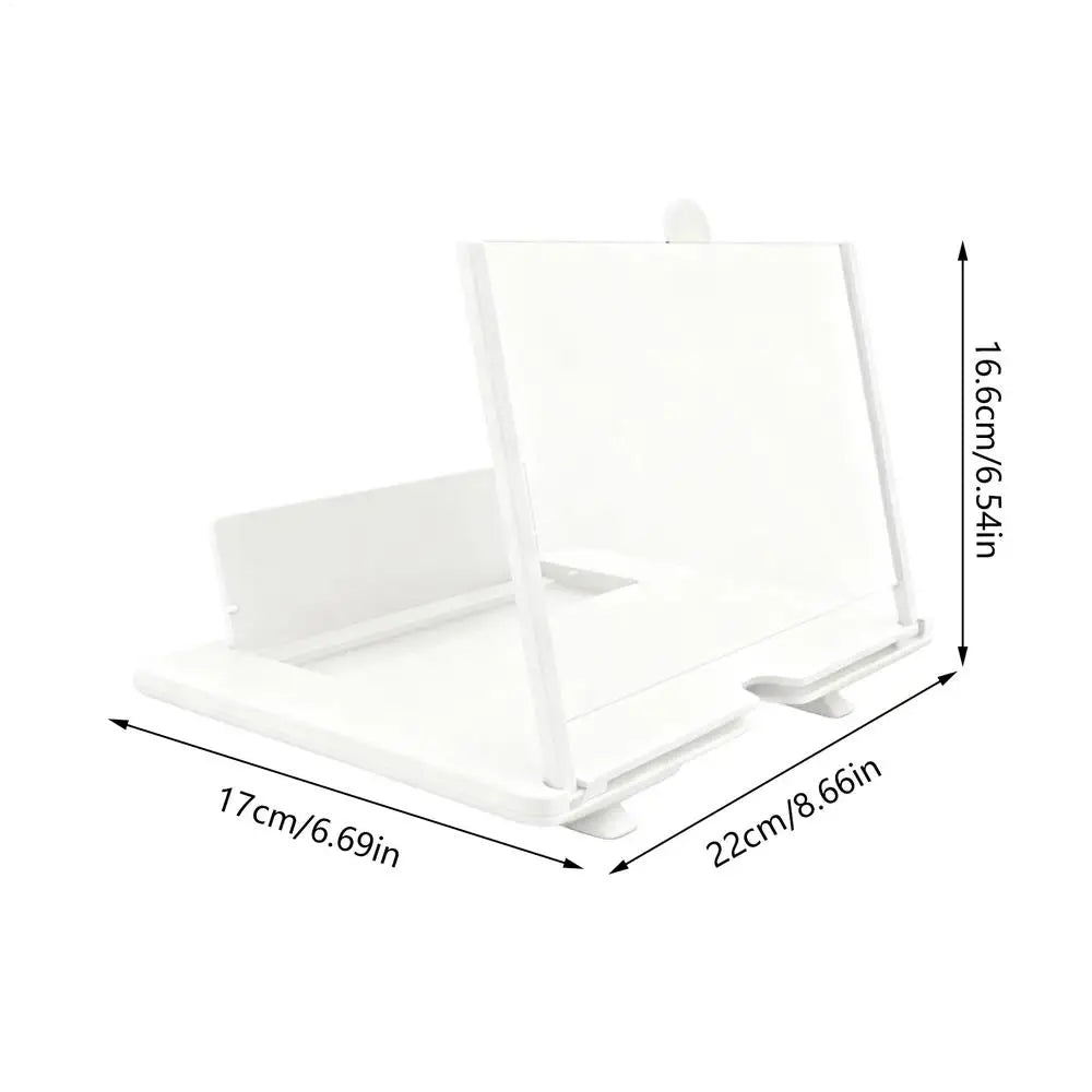 Phone Screen Magnifier 3D HD Desktop Projector Mobile Screen Magnifier for Seniors Video Watching Movie Night Home Travel Break