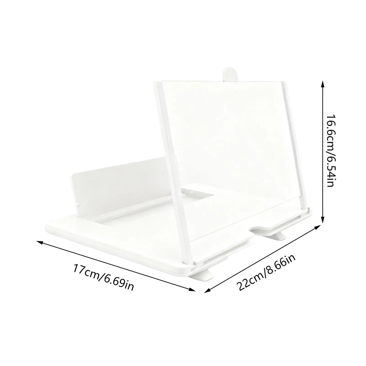 Phone Screen Magnifier 3D HD Desktop Projector Mobile Screen Magnifier for Seniors Video Watching Movie Night Home Travel Break