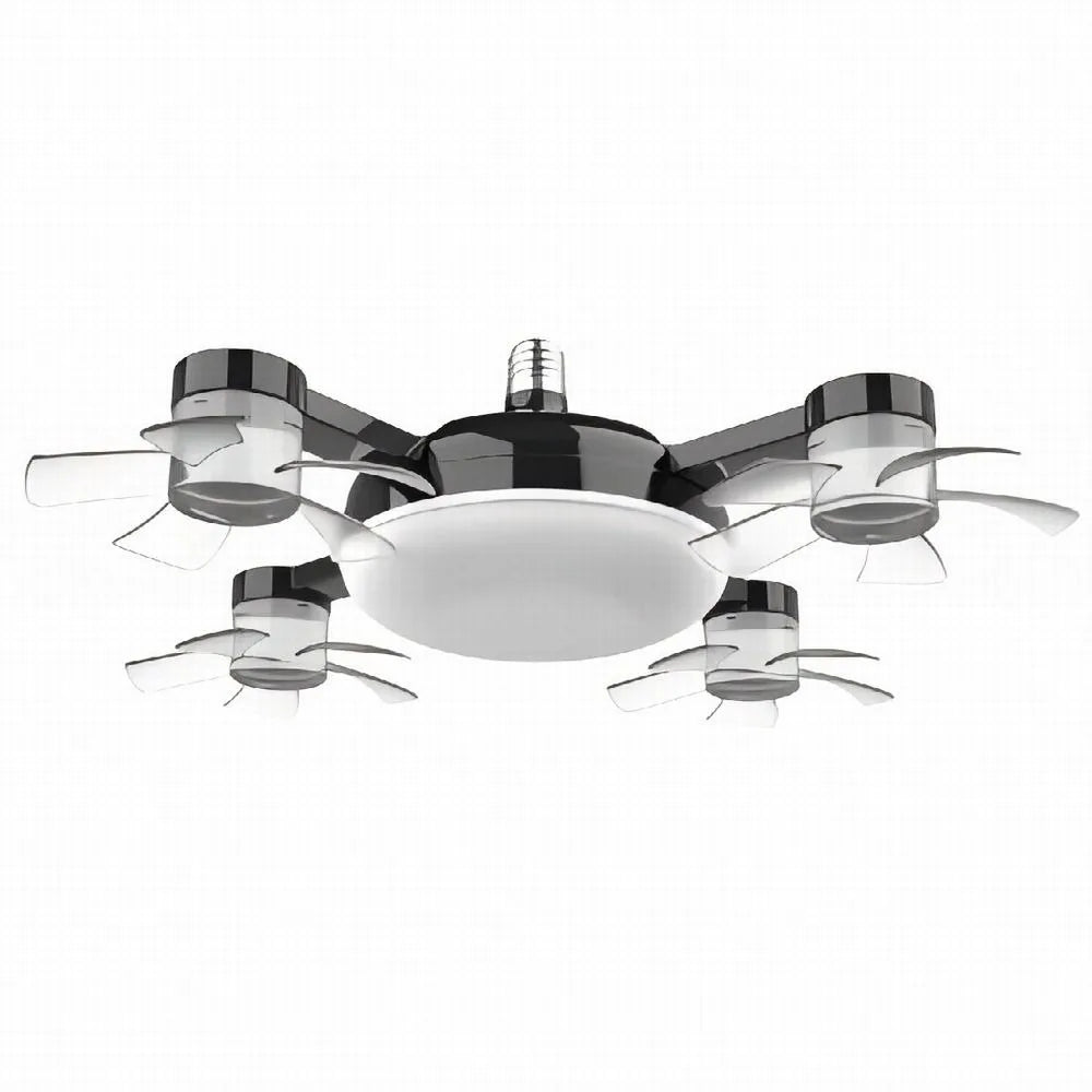 Creative 2 in 1 Ceiling Fan Remote Control 3 Gears Dimming Hanging Fan with LED Light Quiet Eye Protection Ceiling Lamp Bedroom