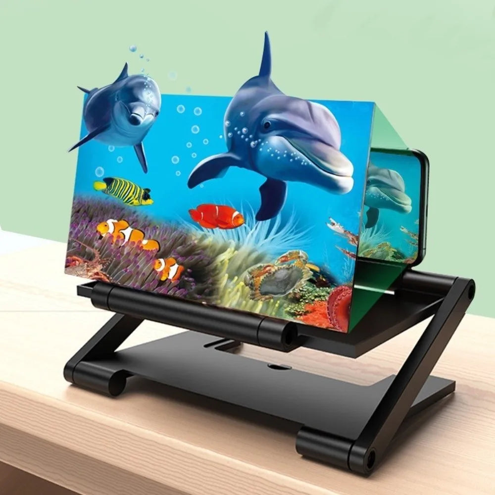 Portable Folding Cell Phone Screen Amplifier Enlarged Screen HD Screen Enlarge Magnifier Multi functional Phone Holder