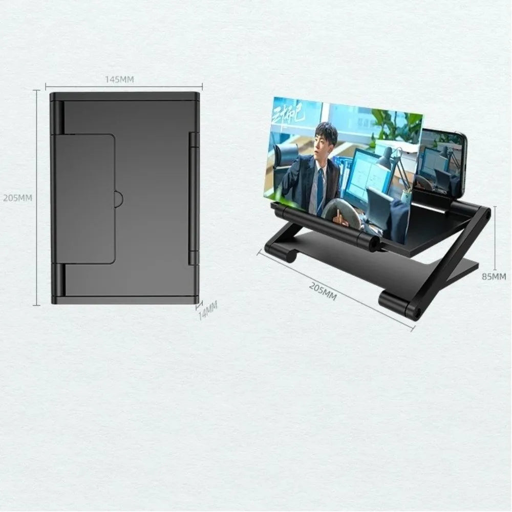 Portable Folding Cell Phone Screen Amplifier Enlarged Screen HD Screen Enlarge Magnifier Multi functional Phone Holder